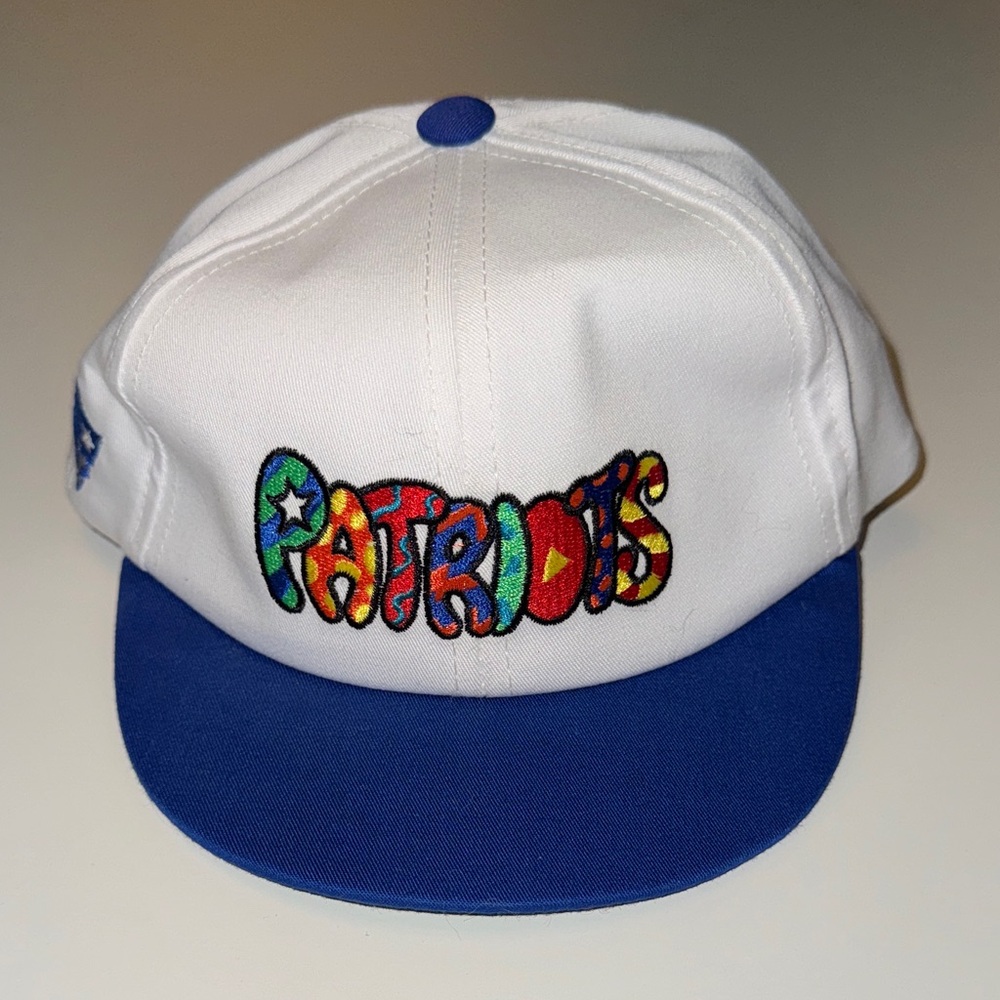 Vintage 90s Patriots Kids Cap - White and Blue